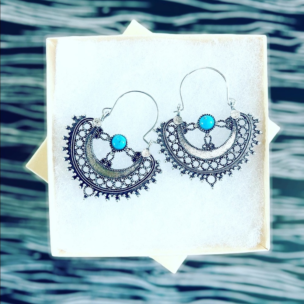 Turquoise Boho Earrings